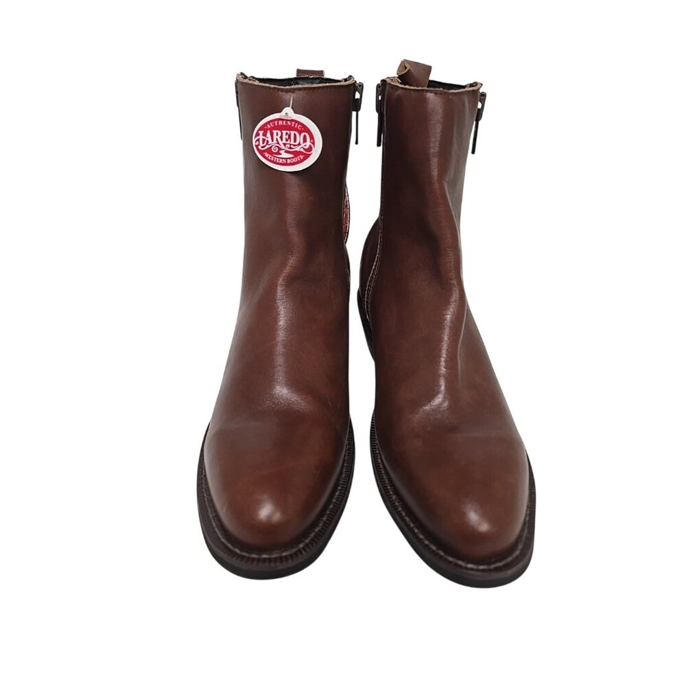 Laredo Men's 62094 Side Zip Leather Ankle Boot Brown Size 9D - Picture 5 of 7